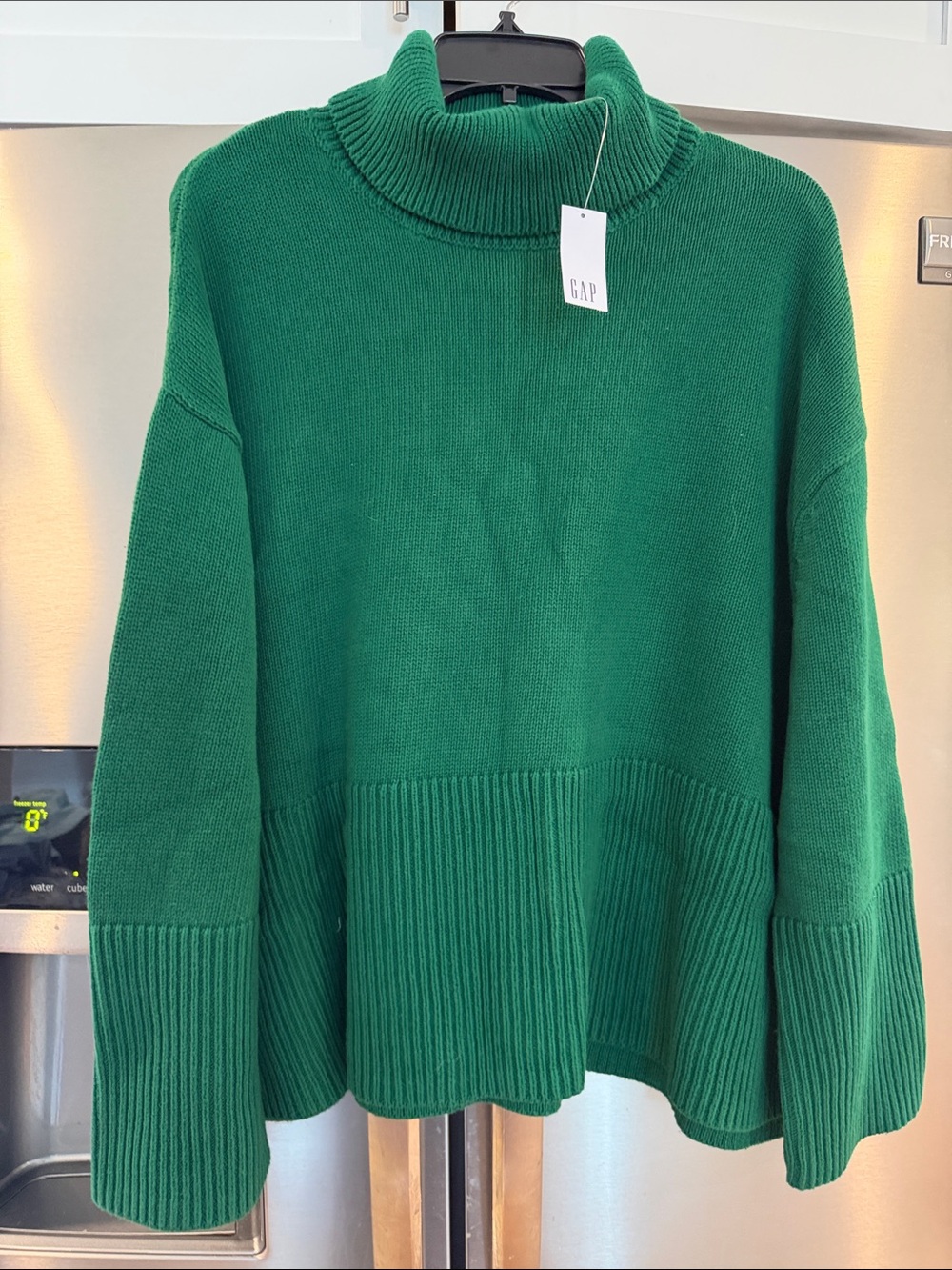 GAP Emerald Green Turtleneck Sweater with Ribbed Hem